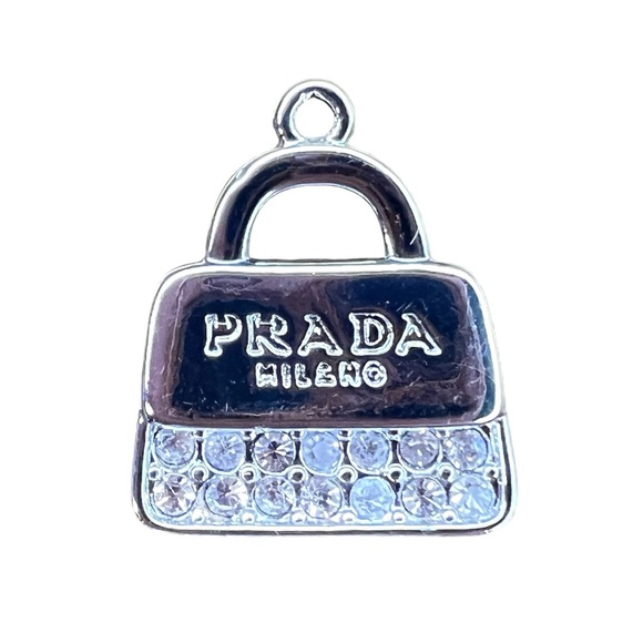 PRADA AUTHENTIC Silver Pendant Charm NEW - Picture 14 of 14